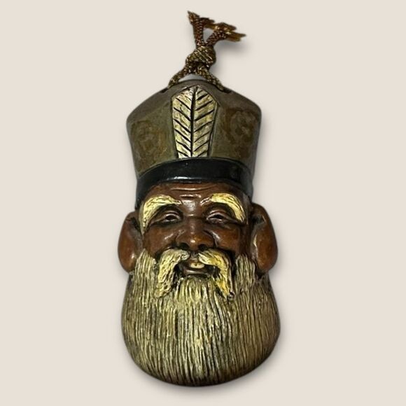 Vintage 1960s Japanese Ceramic Clay Bell Seven Gods of Fortune - Jurojin. RARE - Picture 8 of 14